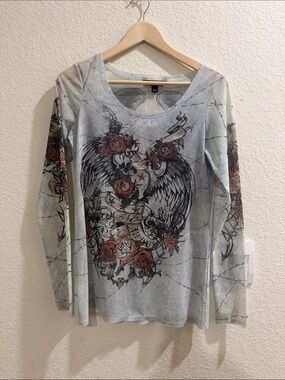 63. Rock & Republic Mesh Long Sleeve